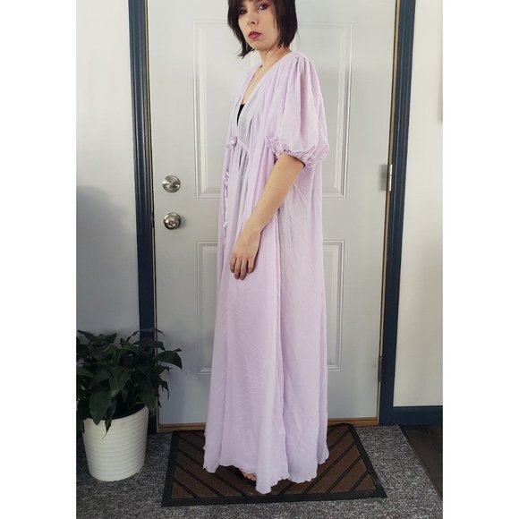 70s Sheer Purple Peignoir‎ Set - Picture 5 of 10